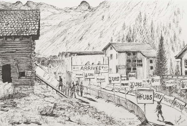 Fine Art Print Sierre to Zinal Mountain Race, The Finish, 2009,