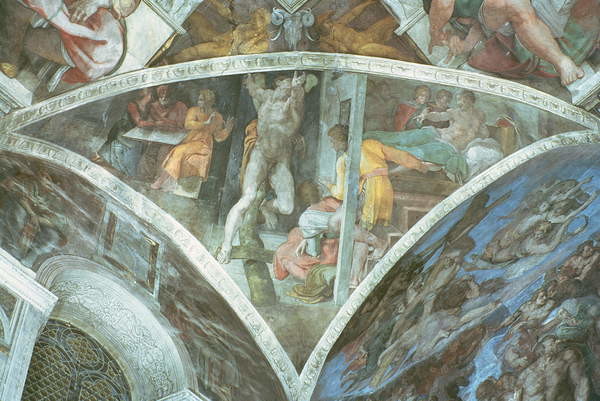 Fine Art Print Sistine Chapel Ceiling: Haman (spandrel)