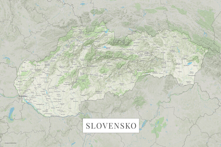 Map Slovensko color