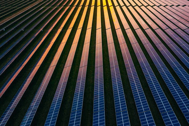 Art Photography Solar panels at dusk