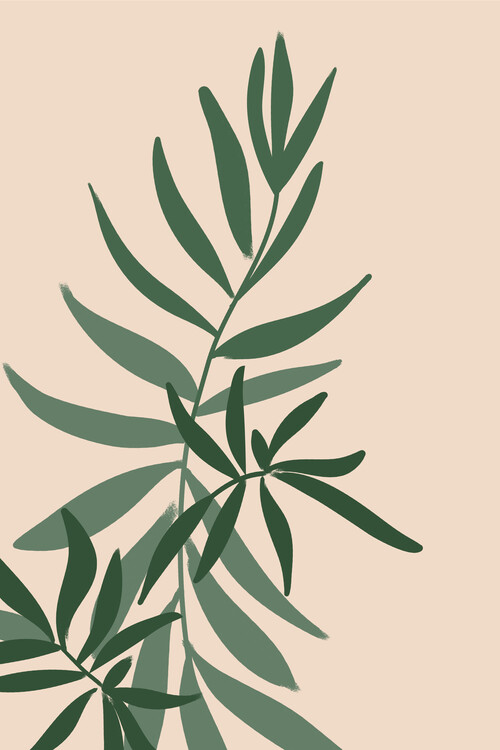 Illustration Solid greenery in green