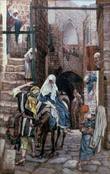 Canvas Print St. Joseph Seeks Lodging in Bethlehem