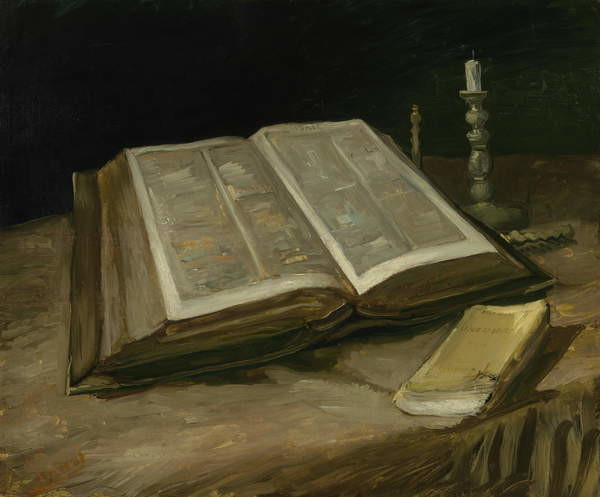 Canvas Print Still Life with Bible, 1885