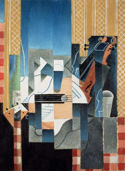 Canvas Print Still Life with Violin and Guitar, 1913
