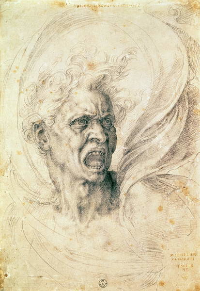 Fine Art Print Study of a man shouting