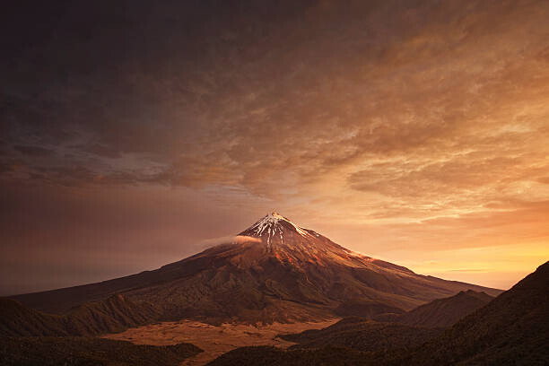 Arte Fotográfica Sunset over mountain
