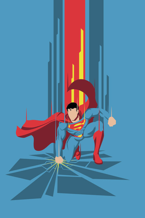 Art Poster Superman - Power Blue