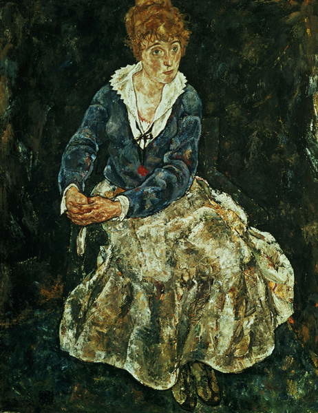 Canvas Print The Artist's wife seated, c.1912