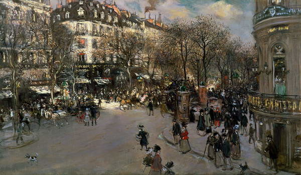 Canvas Print The Boulevard des Italiens, c.1900