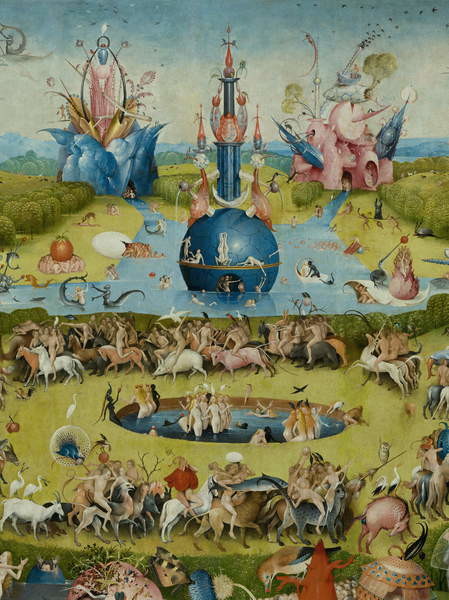 The Garden Of Earthly Delights 1490, Garden Of Earthly Delights Framed Print