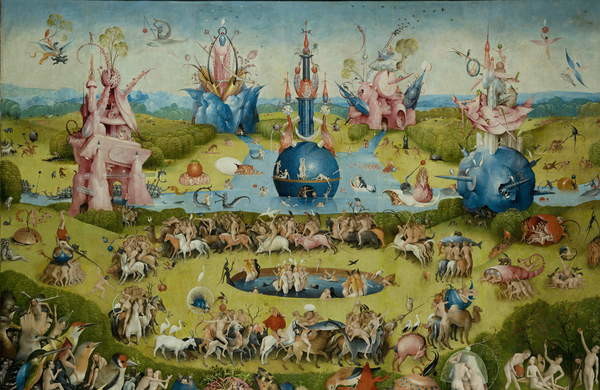 The Garden Of Earthly Delights 1490, Garden Of Earthly Delights Canvas Print