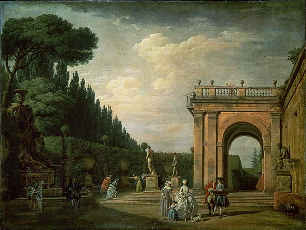 Canvas Print The Gardens of the Villa Ludovisi, Rome, 1749