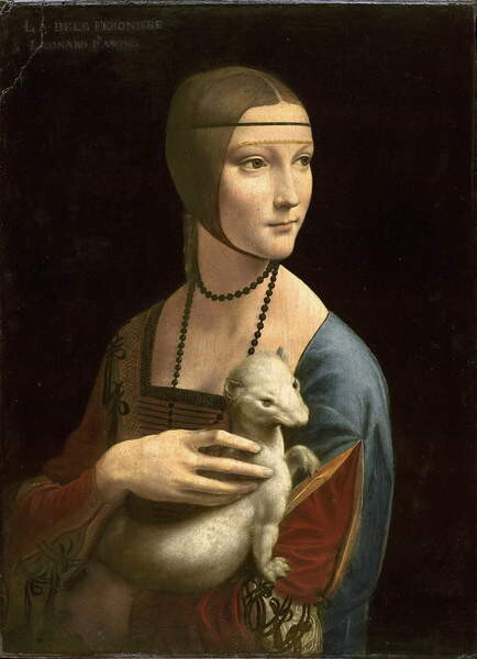Fine Art Print The Lady with the Ermine (Cecilia Gallerani), c.1490
