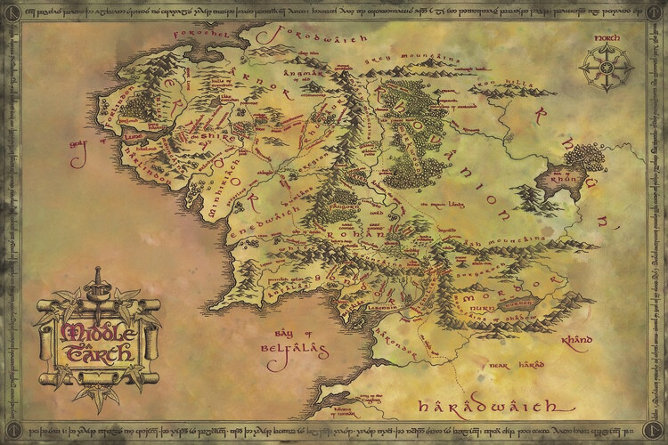Art Poster The Lord of the Rings - Middle Earth