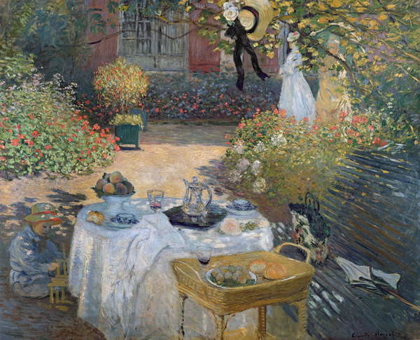Fine Art Print The Luncheon: Monet's garden at Argenteuil, c.1873
