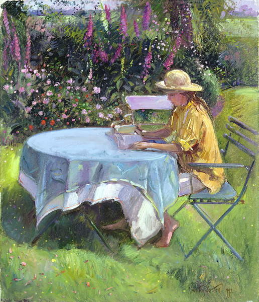 Canvas Print The Morning Read, 1992