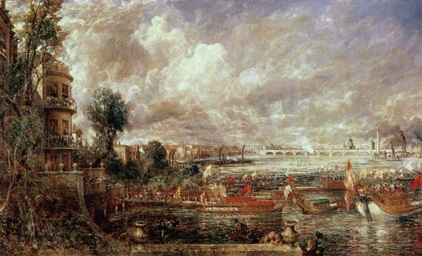 Tela The Opening of Waterloo Bridge, Whitehall Stairs, 18th June 1817