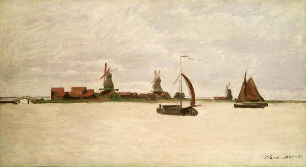 Canvas Print The Outer Harbour at Zaandam, 1871