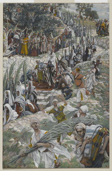 Canvas Print The Procession on the Mount of Olives