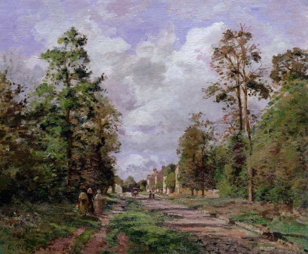 Fine Art Print The road to Louveciennes at the edge of the wood