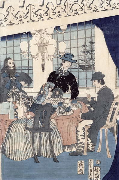 Fine Art Print The salon of a house of foreign merchants at Yokohama