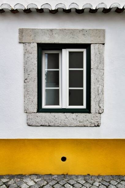 Art Photography Typical vintage portuguese facade with old window