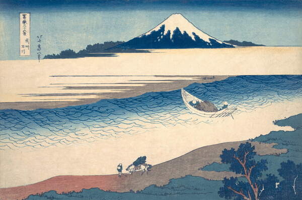 Canvas Print Ukiyo-e Print of the Tama River