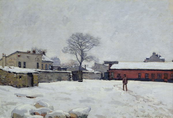 Fine Art Print Under Snow: the farmyard at Marly-le-Roi, 1876