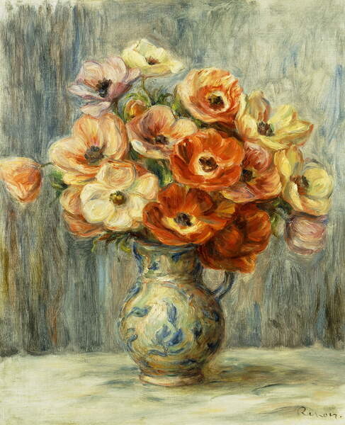 Fine Art Print Vase d'Anemones,
