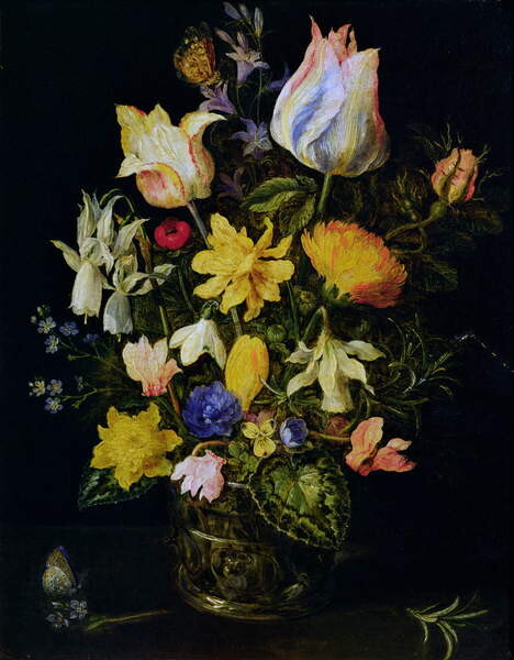 Canvas Print Vase of Flowers