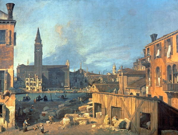 Fine Art Print Venice: Campo San Vidal and Santa Maria della Carita  1727-28