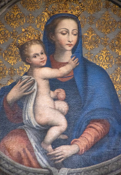 Art Photography Virgin Mary & Baby Jesus, Salerno