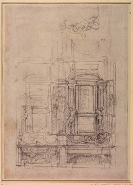 Fine Art Print W.26r Design for the Medici Chapel in the church of San Lorenzo, Florence