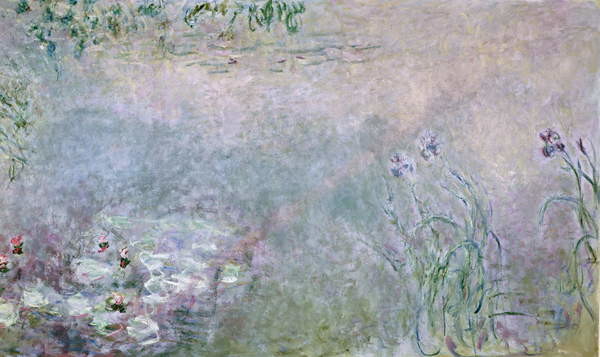 Canvas Print Waterlilies (detail of upper section), c.1910