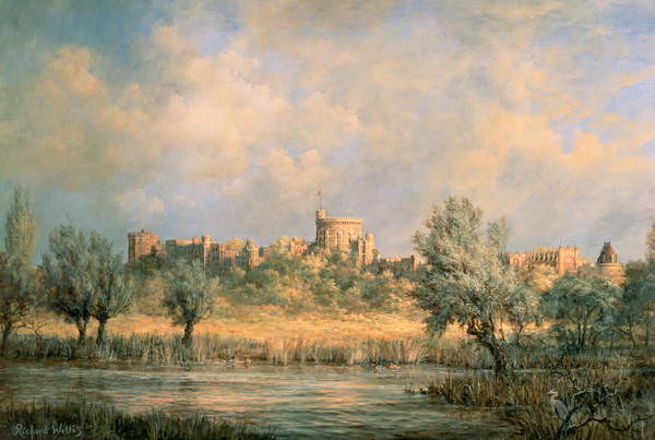 Canvas Print Windsor Castle: from the River Thames