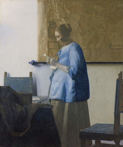 Fine Art Print Woman Reading a Letter, c.1662-63