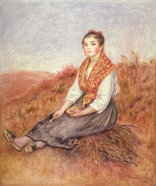 Fine Art Print Woman with a bundle of firewood, c.1882