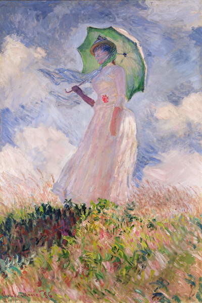 Tela Woman with Parasol turned to the Left, 1886