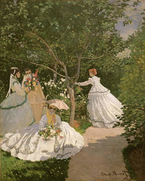Fine Art Print Women in the Garden, 1866