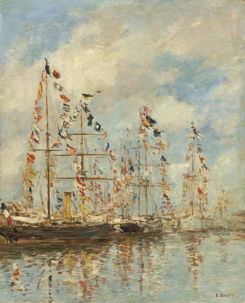 Fine Art Print Yacht Basin at Trouville-Deauville, c.1895-6