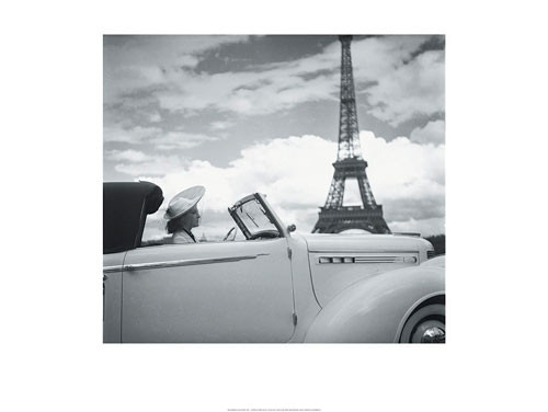 Impressão artística Femme au Volant Paris