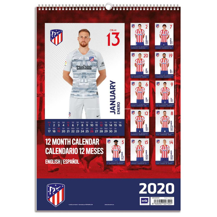 Atletico Madrid Wall Calendars Large Selection