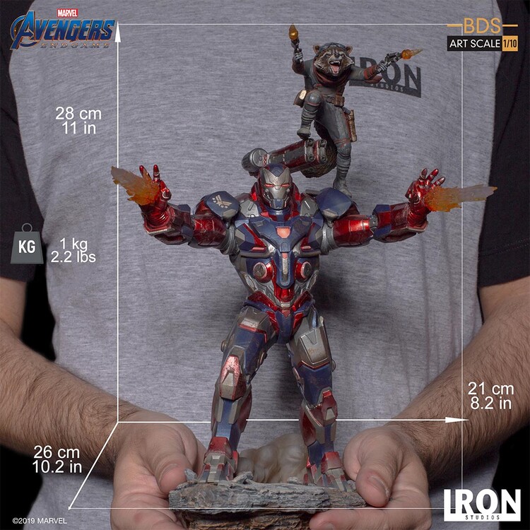 Figurine Avengers: Endgame - Iron Patriot & Rocket
