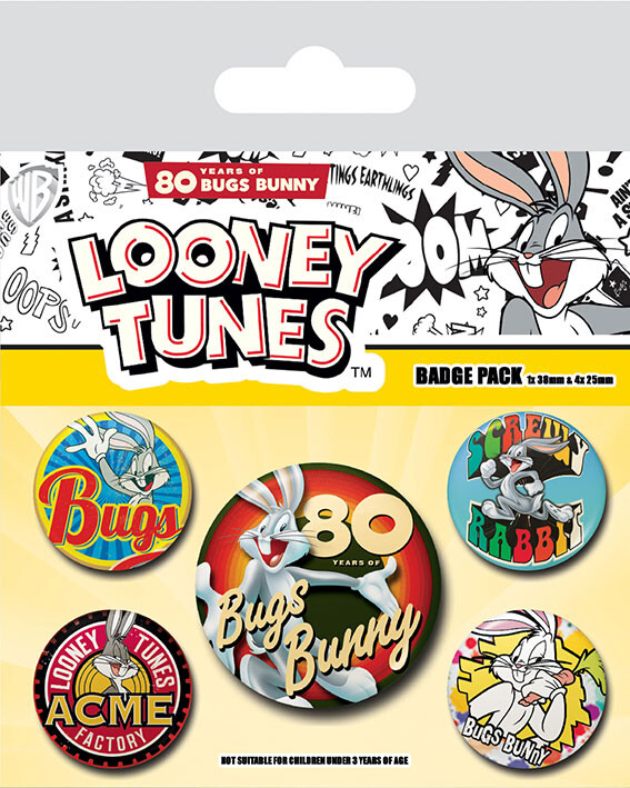 Gold Coin 5 pièces Looney Tunes Bugs Bunny Card Anime 80 Years Anniversary