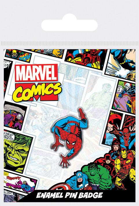Genuine Marvel Comics Spider-Man Comic Strip Button Badge Pin Badge Retro 