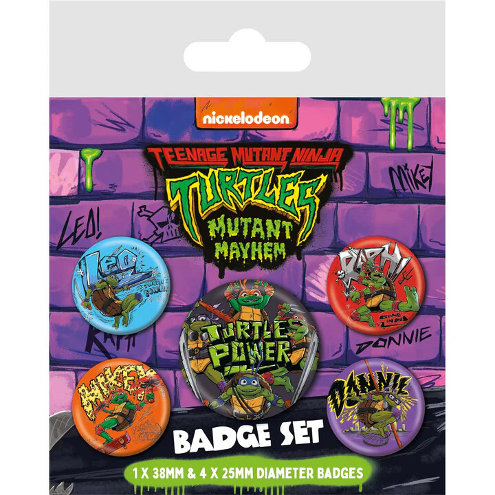 Badge set Teenage Mutant Ninja Turtles: Mutant Mayhem