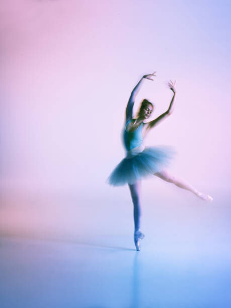 Наклейка Ballet dancer long exposure