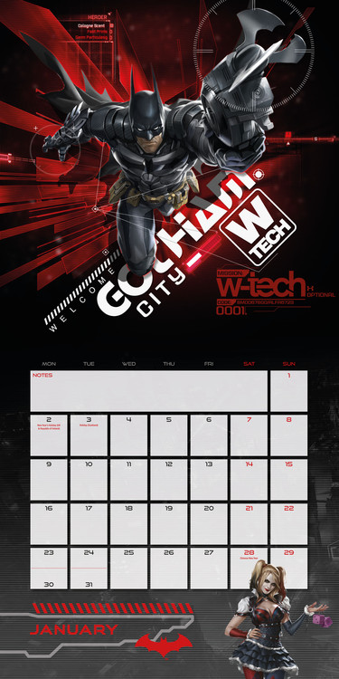 Calendar 2021 Batman: Arkham knight
