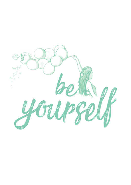 Принти на полотні Be yourself - Blue