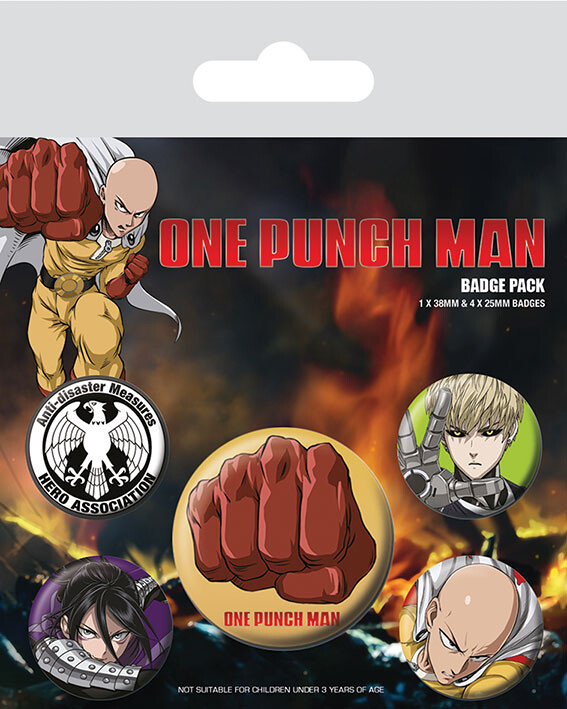 Set bedževa One Punch Man - Destructive